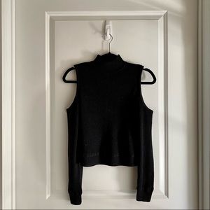 H&M mock neck cold shoulder sweater